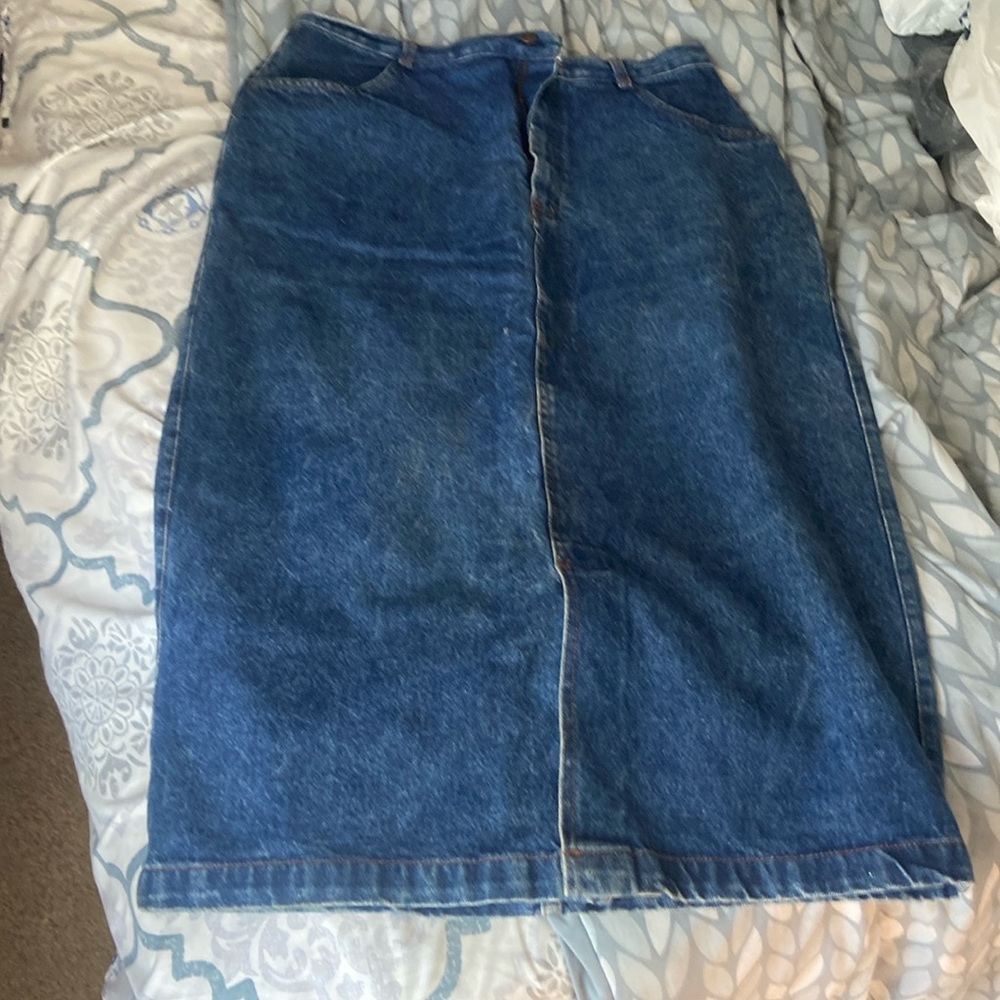 Vintage jean long skirt